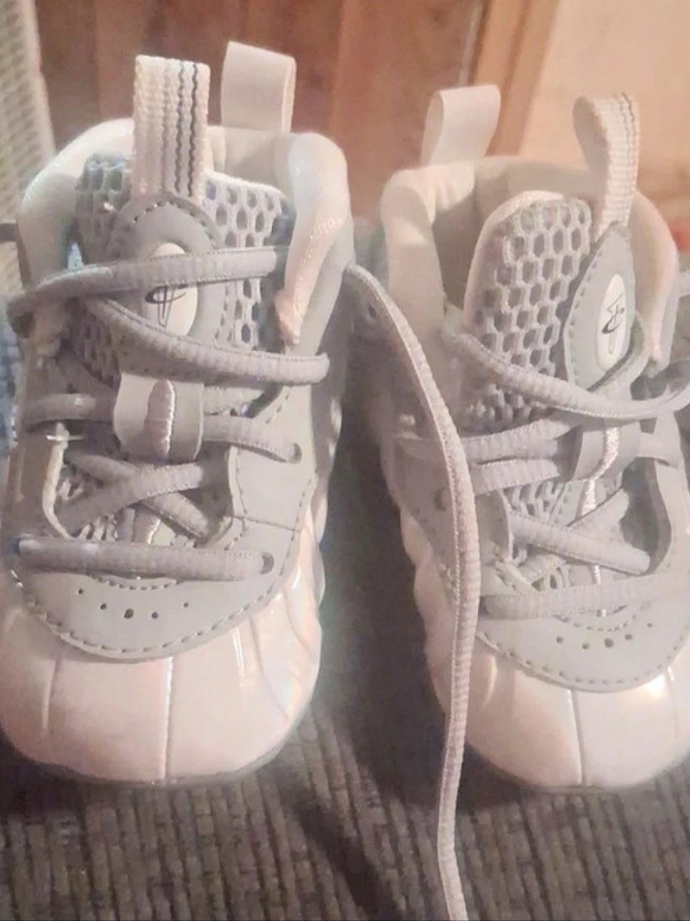 Nike Little Posite One Crib Bootie White Sneakers